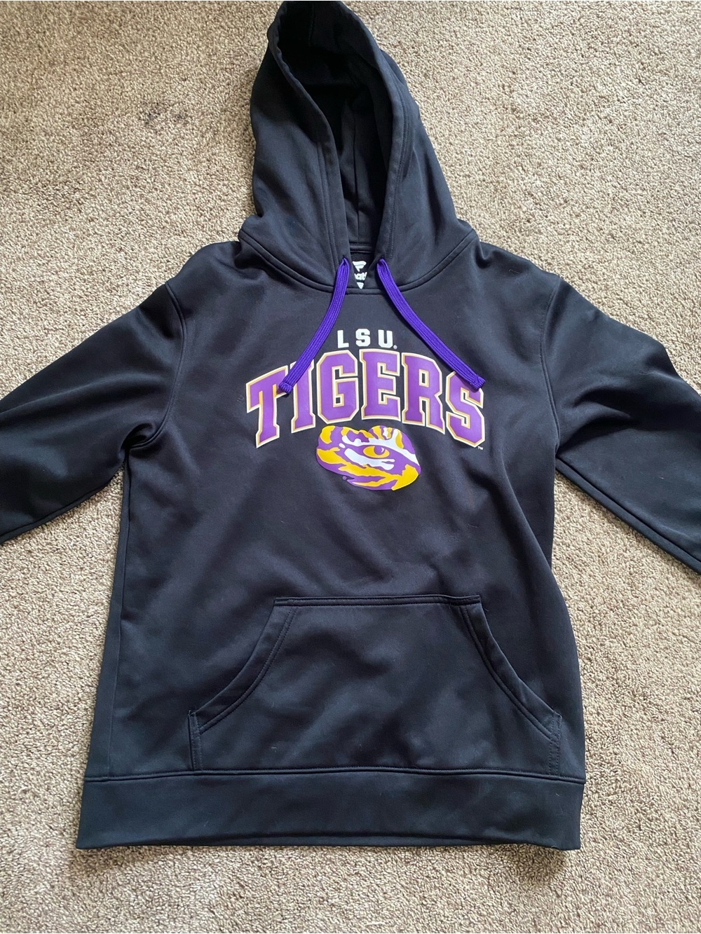 Fanatics Black Hoodie with Purple Drawstrings